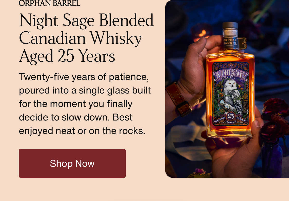 Orphan Barrel Night Sage Blended Canadian Whisky Aged 25 Years