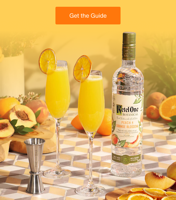 Ketel one bottles with mimosas