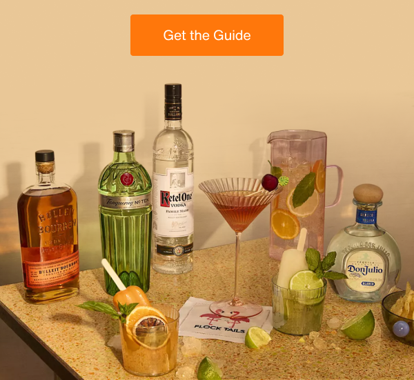Variety of bottles and bar options